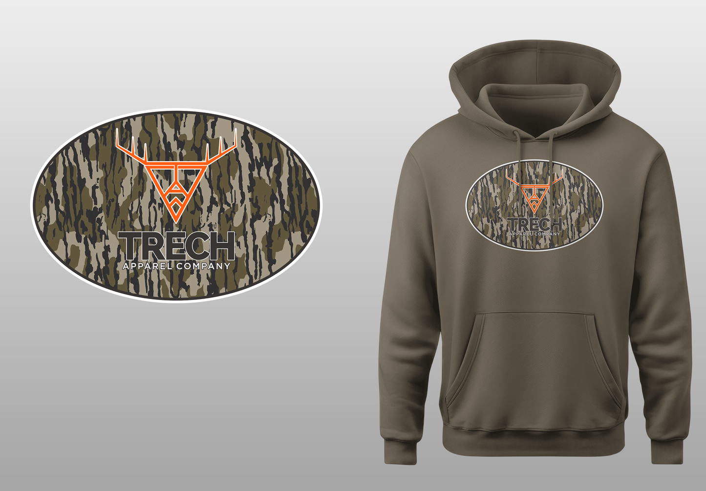 Camo Hoodie w/ oval camo design