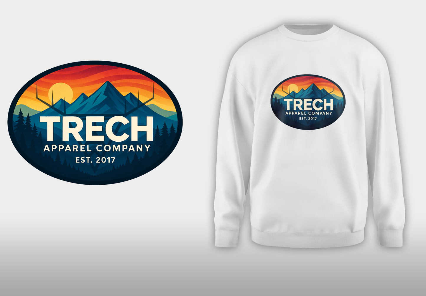 Colorful Mountain Trech design