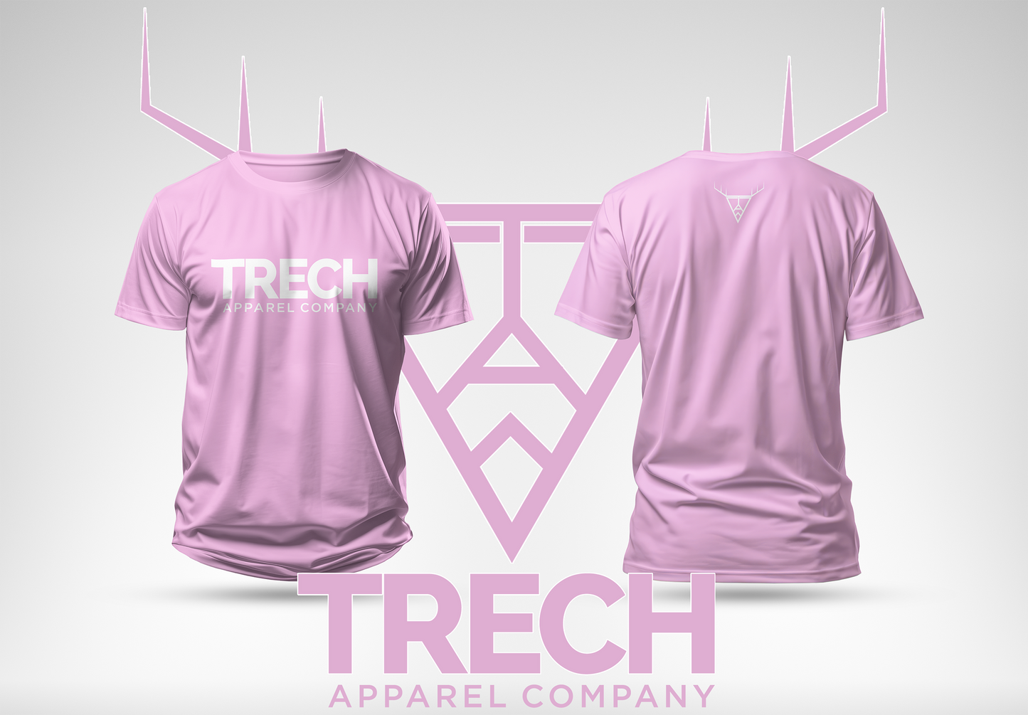 Trech Apparel Pink w/ White Text T-Shirt