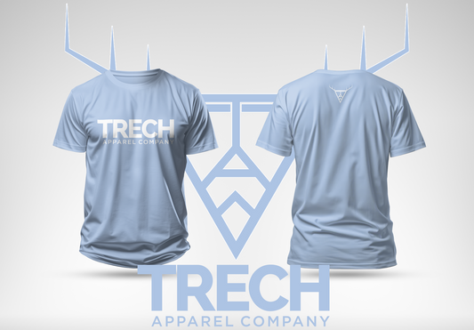 Trech Apparel Light Blue w/ White Text T-Shirt