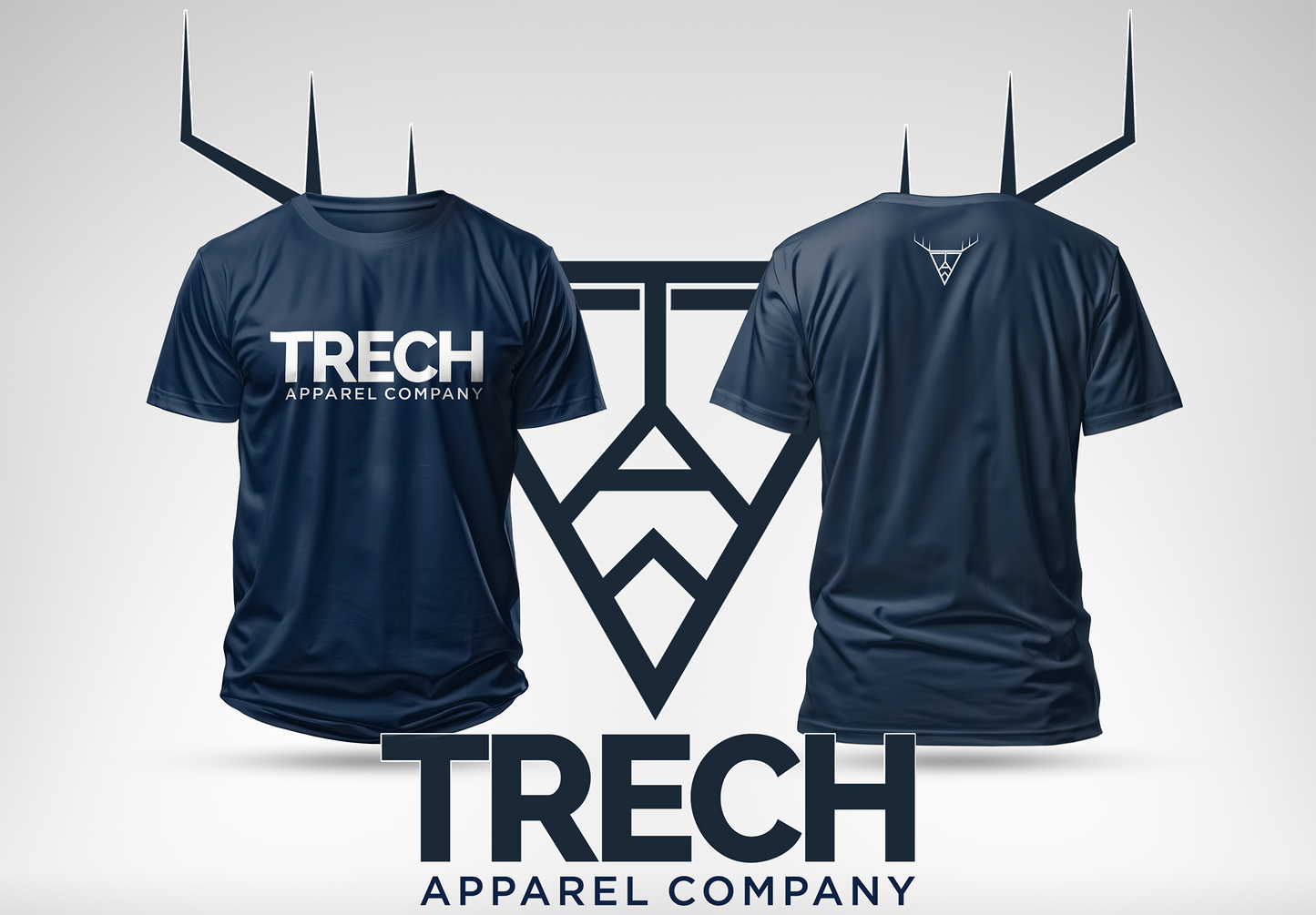 Trech Apparel Navy Blue w/ White Text T-Shirt