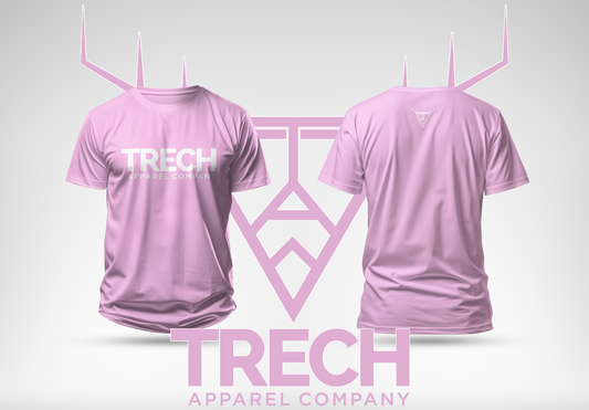 Trech Apparel Pink w/ White Text T-Shirt
